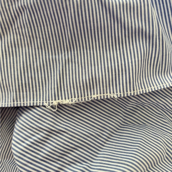 Saks Fifth Avenue Dress Off Shoulder High Low Size Large Summer Flowy Stripes - Picture 6 of 6